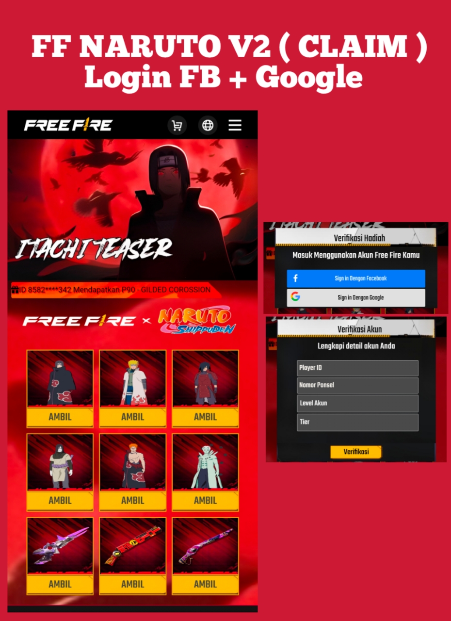 FreeFire Naruto V2 Claim