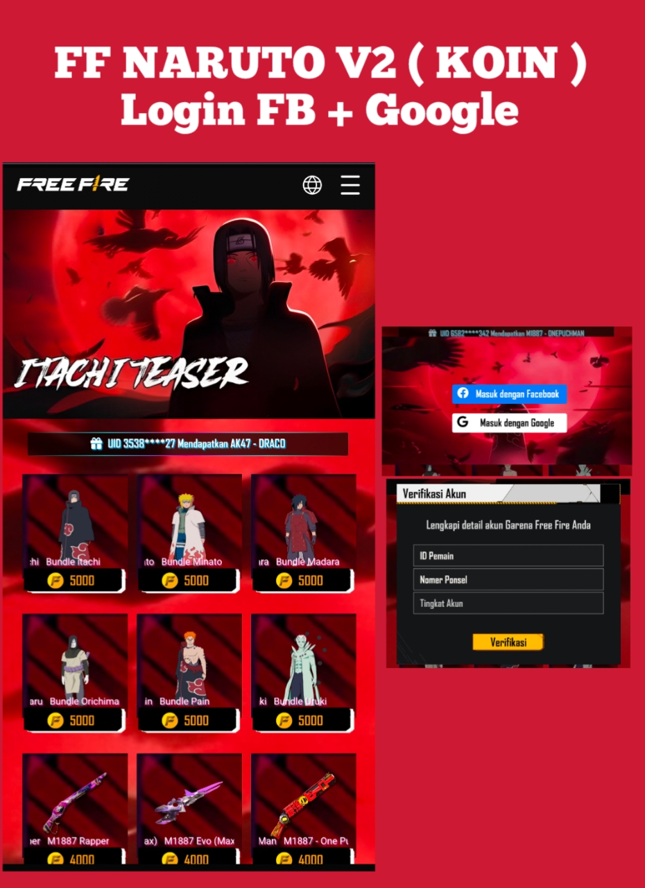 FreeFire Naruto V2 Koin